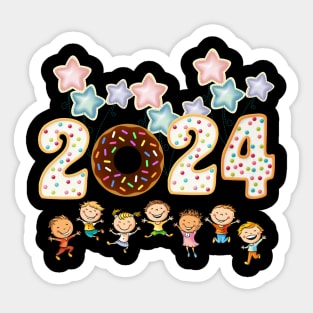 2024. Welcome 2024.Happy New Year 2024. 2024 Donot Sticker